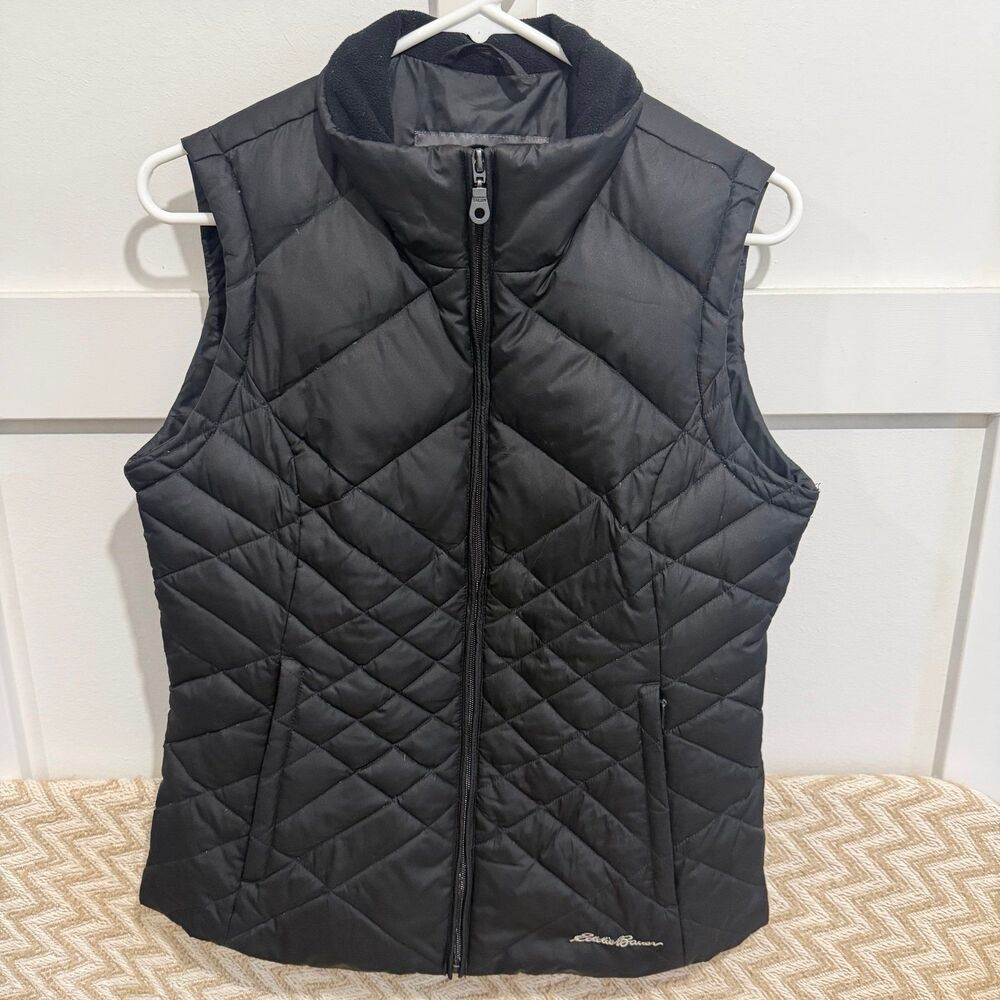 Eddie Bauer Women's Down Filled Black Puffer Vest